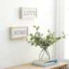 Wood Sign Love And Home Wall Decor Set Of 2 White - Olivia & May