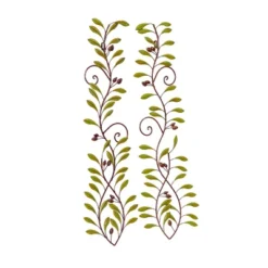 Set Of 2 Metal Leaf Wall Decors Green - Olivia & May -Olivia & May GUEST e32fbab1 fe6c 428d 9808 a9c5e5636bd1