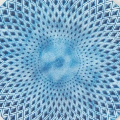 Wood Starburst Radial Plates Framed Wall Art With Black Frame Set Of 4 Blue - Olivia & May -Olivia & May GUEST e32fe94e cf94 4ace ac44 380cff1f2d1b