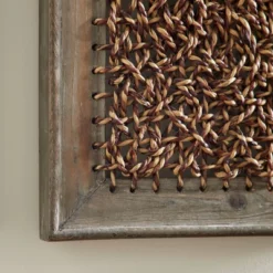 Wood Abstract Woven Seagrass Wall Decor Set Of 2 Brown - Olivia & May -Olivia & May GUEST e365f633 1853 4aed 8d1b 668cbf13d88c