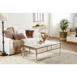 Farmhouse Vintage Inspired Console Table White - Olivia & May -Olivia & May GUEST e37bda68 7147 4d32 9d41 414ad608fff1