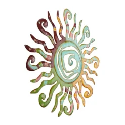 Traditional Metal Abstract Wall Decor With Abstract Patterns Multi Colored - Olivia & May