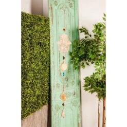 32" X 5" Metal Eclectic Buddha Windchime Brown - Olivia & May: Home Decor, Harmonious Melody, Indoor Use