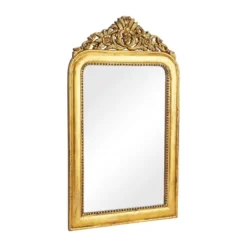 Mango Wood Floral Intricately Carved Acanthus Wall Mirror Gold - Olivia & May -Olivia & May GUEST e4576e1c d232 4480 a1af ec5aee68c96e
