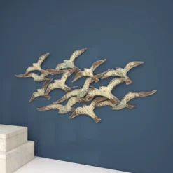 Metal Bird Flying Flock Of Wall Decor White - Olivia & May -Olivia & May GUEST e48c5146 0d90 4c53 9e60 0b0f9f35007d