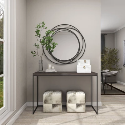 Metal Overlapping Circle Frame Wall Mirror- Olivia & May 15 Metal Overlapping Circle Frame Wall Mirror- Olivia & May - Image 13