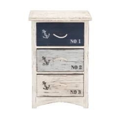 Wood 3 Drawer Chest White - Olivia & May -Olivia & May GUEST e57b84a3 1a42 4de5 8fab 6b7d17f4c85a