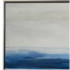 Canvas Landscape Abstract Ocean Inspired Framed Wall Art With Silver Frame Blue - Olivia & May -Olivia & May GUEST e599c834 d13d 4379 969b 6a70260a05be
