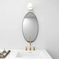 Wood Oval Wall Mirror – Olivia & May -Olivia & May GUEST e5b59615 5c05 4dc0 af30 d8deb009018c