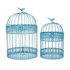 Set Of 2 Metal 15.6" Country Cottage Birdcage - Olivia & May -Olivia & May GUEST e5d1d9b0 4ccc 4d0e add1 380c847e746e