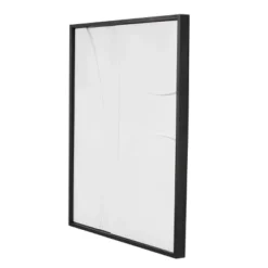 Olivia & May 31"x26" Wood Geometric Wall Decor Black Wood : Contemporary Style, Vertical Orientation, Sawtooth Hanging -Olivia & May GUEST e5f7d386 e941 4b81 a325 5e3898494ebc