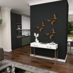 12" Modern Acrylic And Iron Tic Tac Toe Set - Olivia & May -Olivia & May GUEST e64f4592 46fb 4a53 9345 2d240a58d7b7