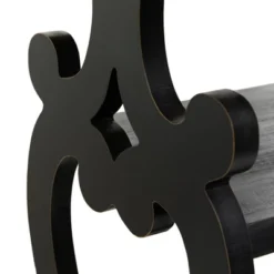 Farmhouse Wood Swirl Console Table Black - Olivia & May -Olivia & May GUEST e691015f 7be2 499f 8527 63f1b412ed40