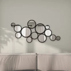 Metal Bubble Cluster Round Wall Mirror Black - Olivia & May -Olivia & May GUEST e6d4f4d2 e870 4625 8b34 182846de4e35