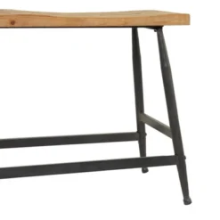 Industrial Metal And Wood Bench Brown - Olivia & May -Olivia & May GUEST e70d2f2b 85f5 4ac5 84db df52adfeef6a