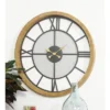 Vintage Wood Wall Clock Brown - Olivia & May -Olivia & May GUEST e72b0d2a e531 41a0 84f2 e44890e92c64