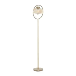 Metal Floor Lamp With Hanging Shade Gold - Olivia & May -Olivia & May GUEST e762a517 028c 4c67 8dc6 668442b95044