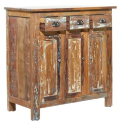 Rustic Wood Cabinet Chestnut Brown - Olivia & May -Olivia & May GUEST e778f0f2 5afe 4df6 acab 6ba019b3a1c6