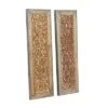 Wood Abstract Woven Seagrass Wall Decor Set Of 2 Brown - Olivia & May