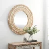 Wood Braided Frame Wall Mirror Beige - Olivia & May -Olivia & May GUEST e83d8c07 5304 4c4c b259 cb029d26f2a5