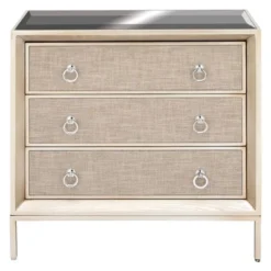 Wood And Metal Mirror Chest Silver/Gray - Olivia & May -Olivia & May GUEST e8c2a9c0 b779 4b93 ba73 83801b8fd2d0