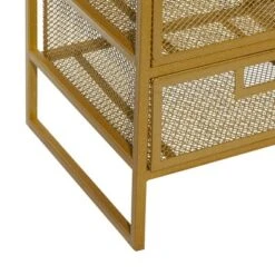 Contemporary Metal Storage Unit Gold - Olivia & May -Olivia & May GUEST e8dad2a8 d94a 4ebd 9fee b12769e39050