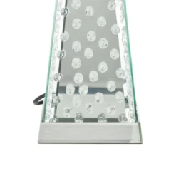 Contemporary Glass Mirrored Table Lamp Silver - Olivia & May -Olivia & May GUEST e8e07d98 4cec 4450 a013 05cafeb4252c