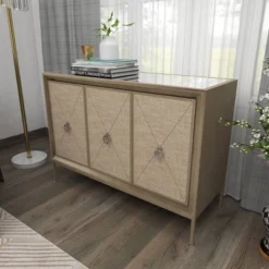 Glam Wood Cabinet Gray - Olivia & May -Olivia & May GUEST e946de68 c4b7 4064 8787 30d9daa41cbc