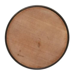 Industrial Wood Pedestal Accent Table Brown - Olivia & May -Olivia & May GUEST ea39d4c4 3e88 440d 9458 04d512b512c8