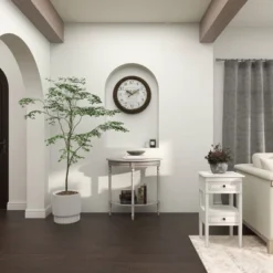 Metal Wall Clock With Bordeaux White - Olivia & May -Olivia & May GUEST ea628781 9396 425f 8417 c076b4c655ae