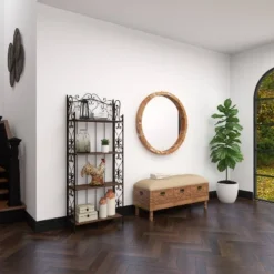 14" X 13" Farmhouse Ceramic Chicken Garden Sculpture Beige - Olivia & May -Olivia & May GUEST ea9a8271 89b2 4d52 8908 9d3befb50572