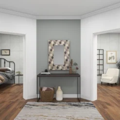 Wood Wall Mirror With Diamond Pattern Beige - Olivia & May -Olivia & May GUEST eaaae4cb d325 41fe a72c b201c17944b4