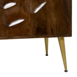 Contemporary Carved Mango Wood Cabinet Brown - Olivia & May -Olivia & May GUEST eabdb99c e129 475e 8a0c 6c337bcdb901
