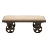 Industrial Wood Bench Brown - Olivia & May -Olivia & May GUEST eadda452 28a0 439b a343 6f0237dd4d7a