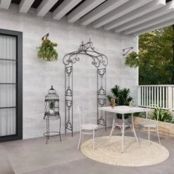 47" Iron Vintage Birdcage Black - Olivia & May -Olivia & May GUEST eb3feb39 44ba 42cd b61c bf8907007c5d