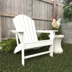32"x37" Traditional Resin Adirondack Chair - White - Olivia & May -Olivia & May GUEST eb75fad7 edf9 47be accd fe466faa92f2