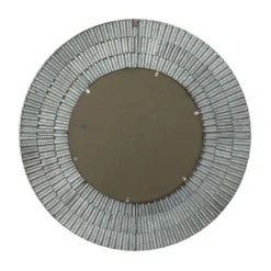 Farmhouse Metal Wall Mirror Gray - Olivia & May -Olivia & May GUEST ebb1ba7d 72af 4822 a40d 27b37c85b480