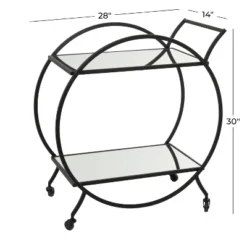 Contemporary Glam Metal Bar Cart - Olivia & May -Olivia & May GUEST ebe6f16d a123 4e7d acac cd69a6cfa4ef