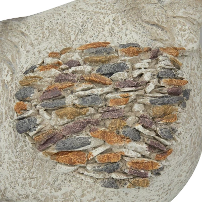13" X 15" Magnesium Oxide Farmhouse Polystone Chicken Garden Sculpture Gray - Olivia & May: Outdoor Patio Decor, Tabletop Accent 6 13" X 15" Magnesium Oxide Farmhouse Polystone Chicken Garden Sculpture Gray - Olivia & May: Outdoor Patio Decor, Tabletop Accent - Image 4