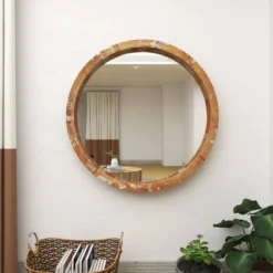 Vintage Wall Mirror Brown - Olivia & May 21 Vintage Wall Mirror Brown - Olivia & May -Olivia & May GUEST ec4183ee 30df 4b95 b7ed 6c69464df633