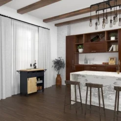 Industrial Rolling Cart Black - Olivia & May -Olivia & May GUEST ec5f933b 7745 4ca7 83ab bbdb14d6a71f