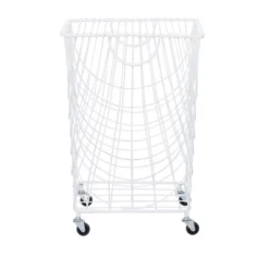 French Country Iron Storage Cart White - Olivia & May -Olivia & May GUEST ec5fb9d8 25fb 4620 b5d0 963832b539f3