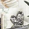 11'' X 12'' Porcelain Heart Sculpture Silver - Olivia & May: Luxury Glam Tabletop Decor -Olivia & May GUEST ec6a19e1 fa8d 4265 b533 a659400032d8