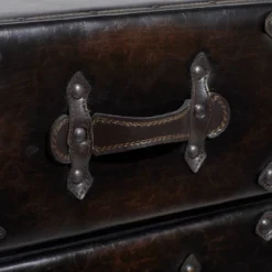 Traditional 6 Drawer Faux Leather Chest Black - Olivia & May -Olivia & May GUEST ecd2d96e 9eda 4450 a1ab 529250f21d59