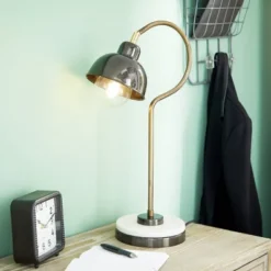 22" Metal Desk Lamp With Spotlight Shade Black - Olivia & May -Olivia & May GUEST ed61ae86 d5a3 475e 8ecd 171fddd48878