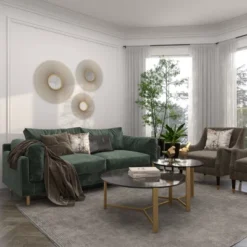 Metal Sunburst Round Wall Decor With Mirror Accent Set Of 3 Gold - Olivia & May -Olivia & May GUEST edbb7f97 63d5 4df9 a85a 04d310f9408b