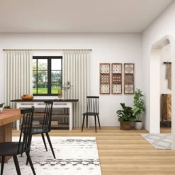 Wood Geometric Intricately Carved Wall Decor With Bells Set Of 3 Brown - Olivia & May -Olivia & May GUEST edcace89 4da1 4a79 8970 c5151682644f