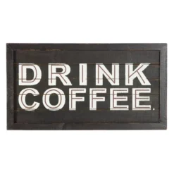 Farmhouse Wood Coffee Sign Wall Decor Brown - Olivia & May -Olivia & May GUEST edf228be eb4b 435c a327 52d255ba529c