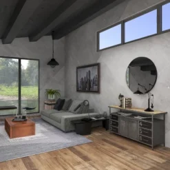 Industrial Wood Buffet Gray - Olivia & May -Olivia & May GUEST ee1144b2 b637 4d36 b8c1 9c322b162264