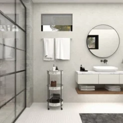 34 X 16 Farmhouse Metal Storage Cart White - Olivia & May -Olivia & May GUEST ee38e778 ca9f 485e a80b 3f63093511ab